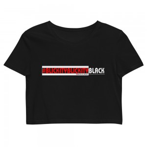 #BLICKITYBLICKITYBLACK Crop Top (white)