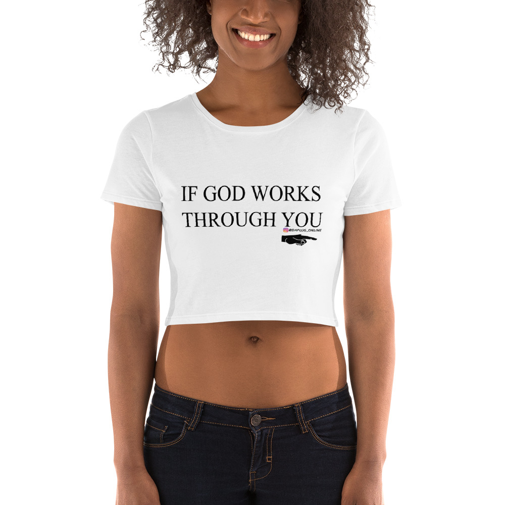 If God Women’s Crop Tee (Dark) - Image 4