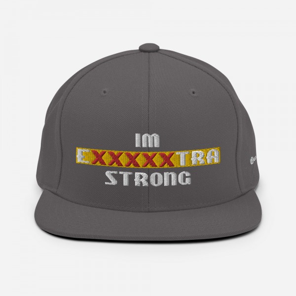 IM EXXXXXXTRA strong Snapback Hat - Image 40