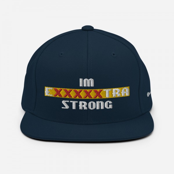 IM EXXXXXXTRA strong Snapback Hat - Image 2