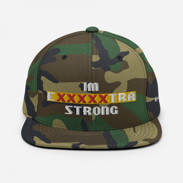 IM EXXXXXXTRA strong Snapback Hat - Image 37