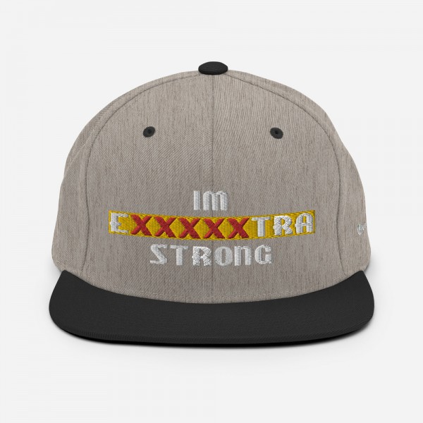 IM EXXXXXXTRA strong Snapback Hat - Image 43