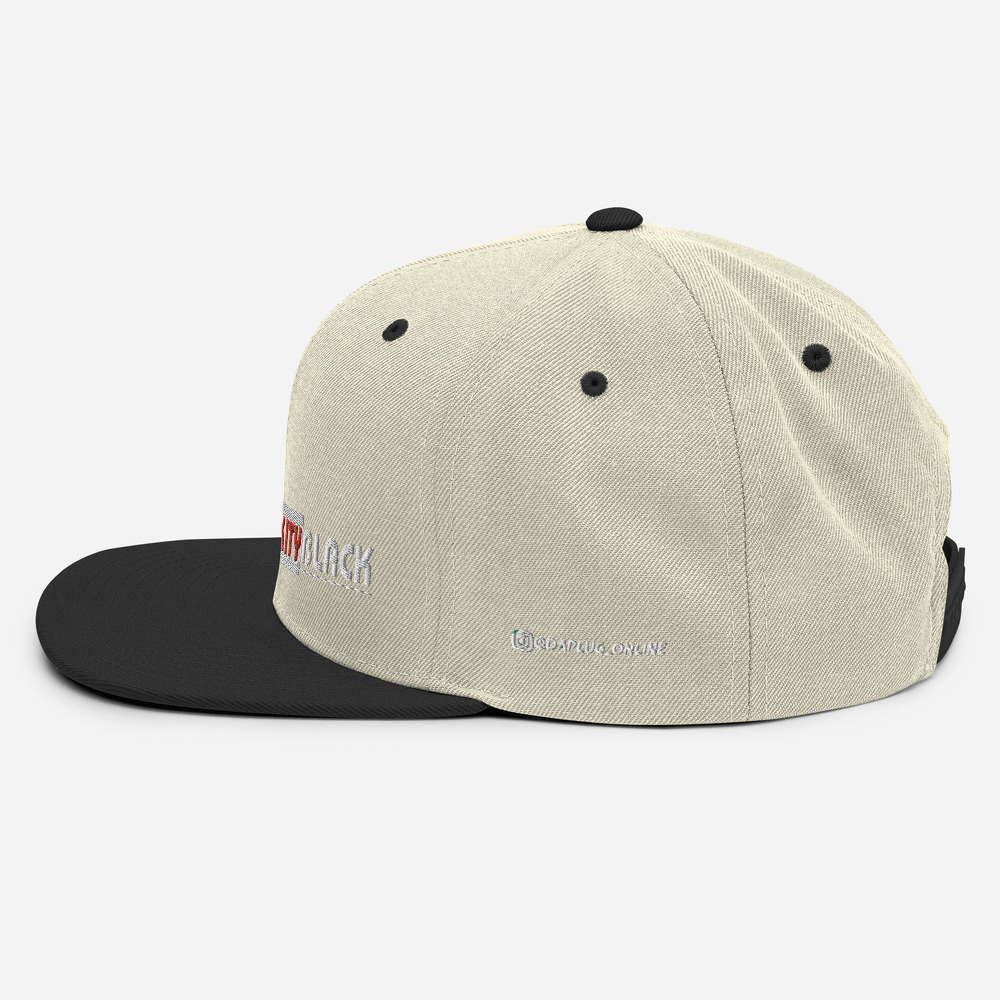 #BLICKITYBLICKITYBLACK Snapback Hat (white) - Image 59