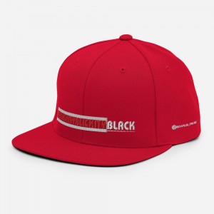 #BLICKITYBLICKITYBLACK Snapback Hat (white)
