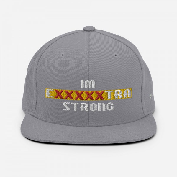 IM EXXXXXXTRA strong Snapback Hat - Image 55