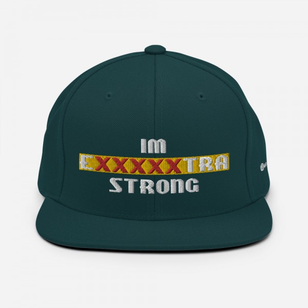 IM EXXXXXXTRA strong Snapback Hat - Image 14
