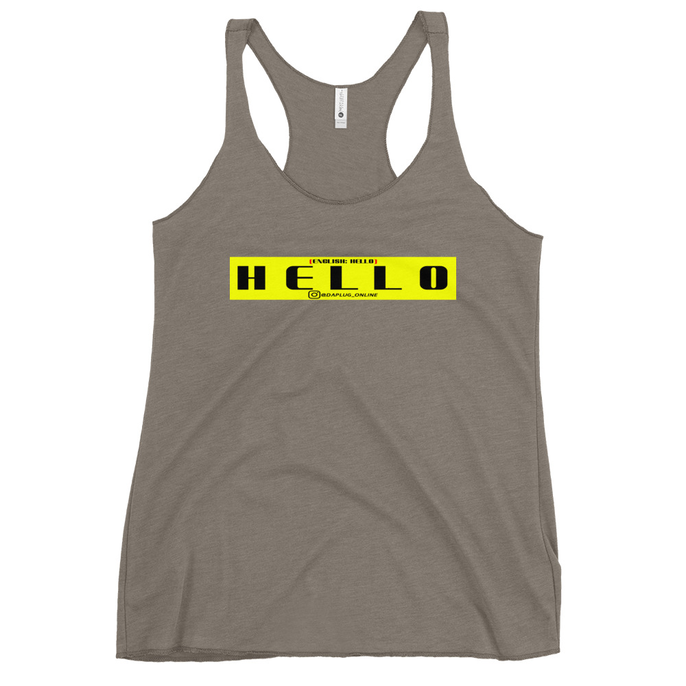 Hello Woman's Racerback Tank - Image 11