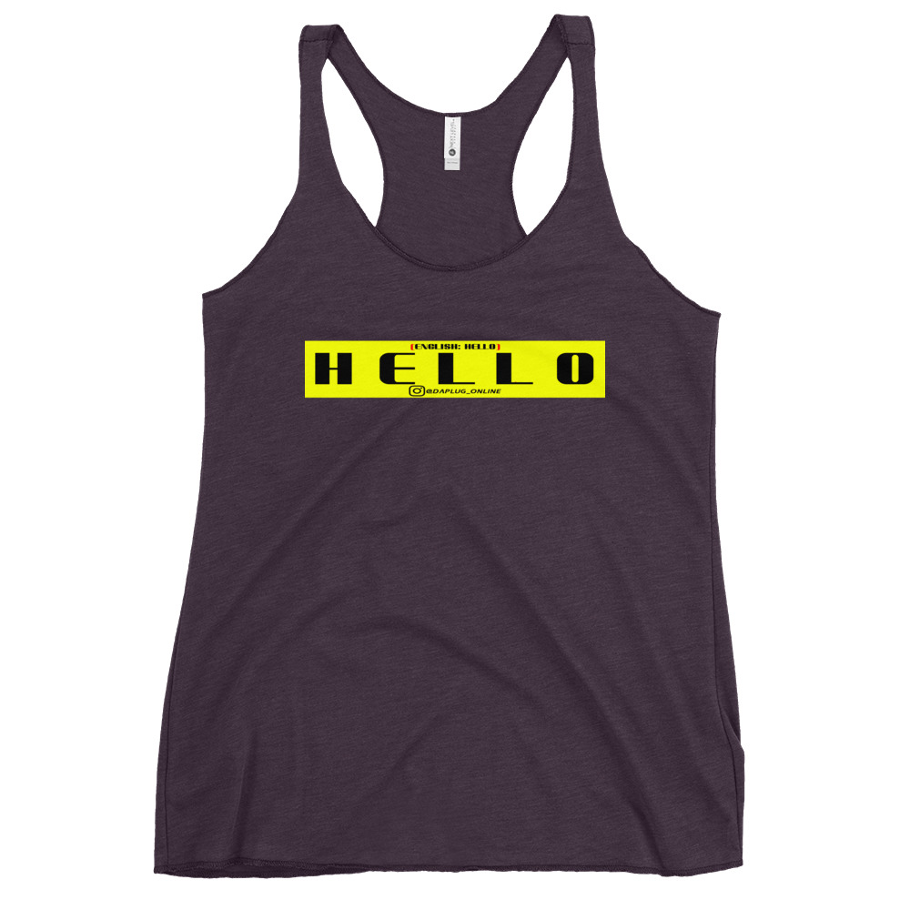Hello Woman's Racerback Tank - Image 8