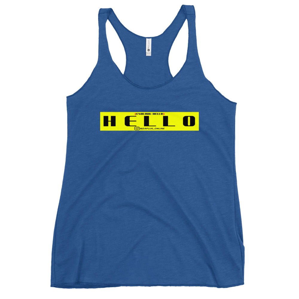 Hello Woman's Racerback Tank - Image 9