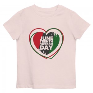 Juneteenth Heart cotton kids t-shirt