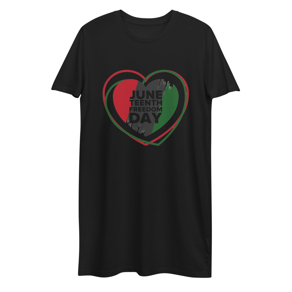 Juneteenth Heart cotton t-shirt dress - Image 2