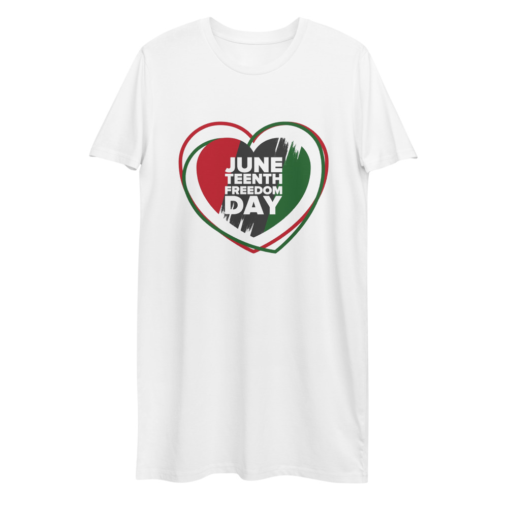 Juneteenth Heart cotton t-shirt dress - Image 4
