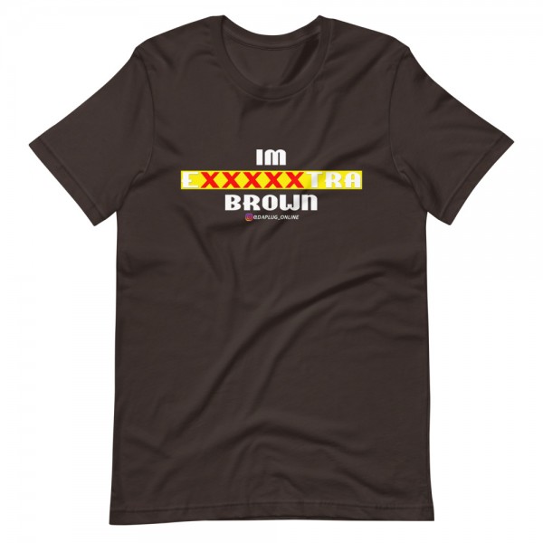 IM EXXXXXXTRA brown (white) T-Shirt - Image 4