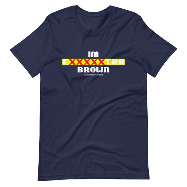 IM EXXXXXXTRA brown (white) T-Shirt - Image 3