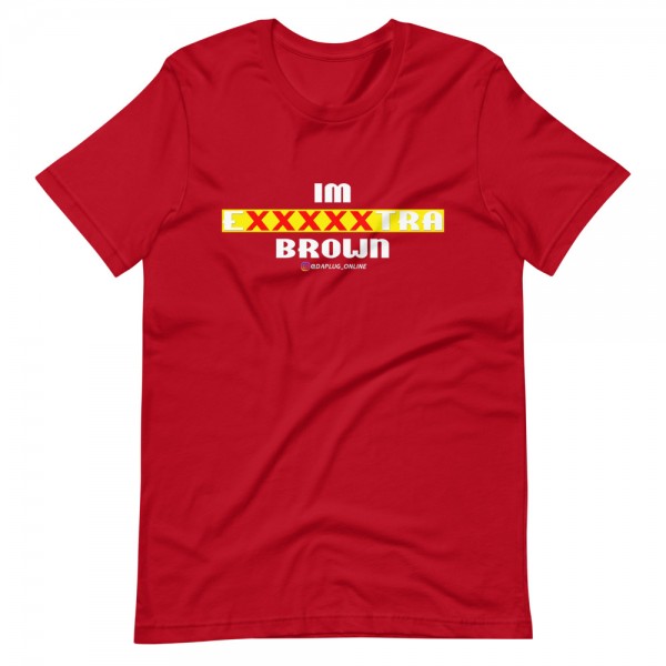 IM EXXXXXXTRA brown (white) T-Shirt - Image 5