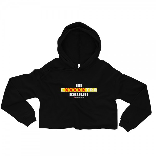 IM EXXXXXXTRA brown Crop Hoodie - Image 2