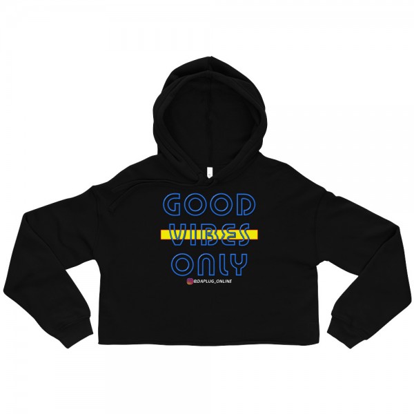 Good Vibes Only Crop Hoodie - Image 2