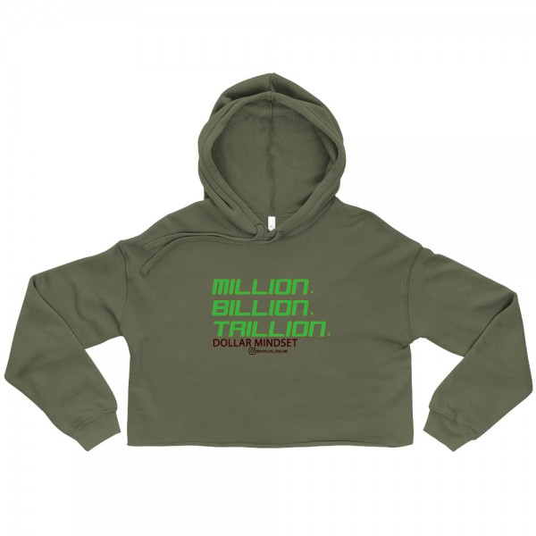MILLION BILLION TRILLION Crop Hoodie - Image 3