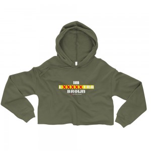 IM EXXXXXXTRA brown Crop Hoodie