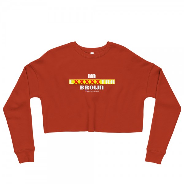 IM EXXXXXXTRA Brown Crop Sweatshirt - Image 3