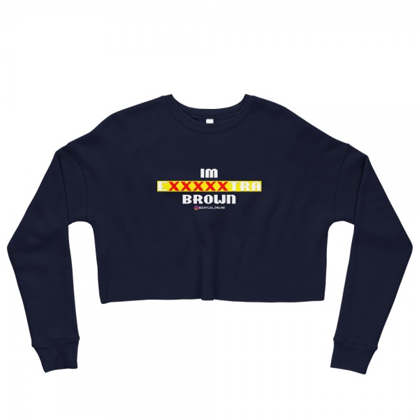 IM EXXXXXXTRA Brown Crop Sweatshirt - Image 2