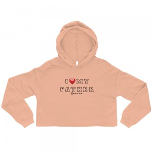 I Heart My Father Crop Hoodie